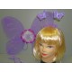 Set ( křídla,čelenka,hůlka) motýlí fialový 116403D-Li